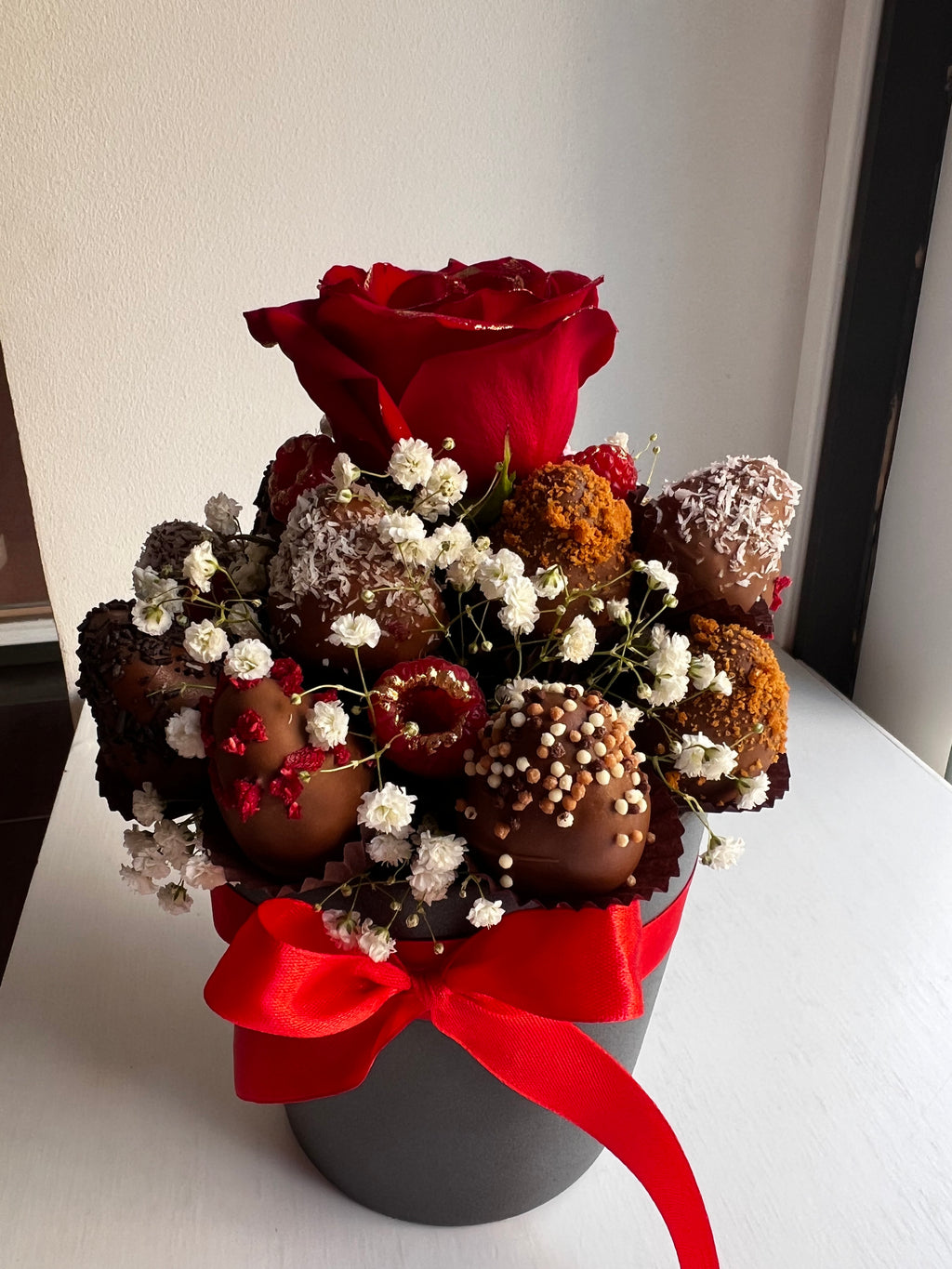 Bouquet de fresas con chocolate – Ramo dulce artesanal